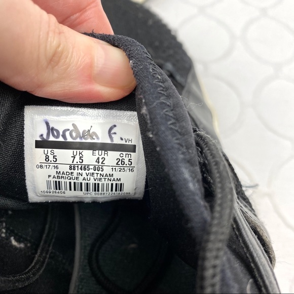 Air Jordan Mens Black Sneakers Size 8.5 - Picture 5 of 5